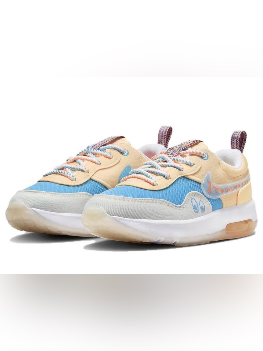 Nike Air Max Motif Kids 13.5C Tan Teal Orange Multicolor Sneakers